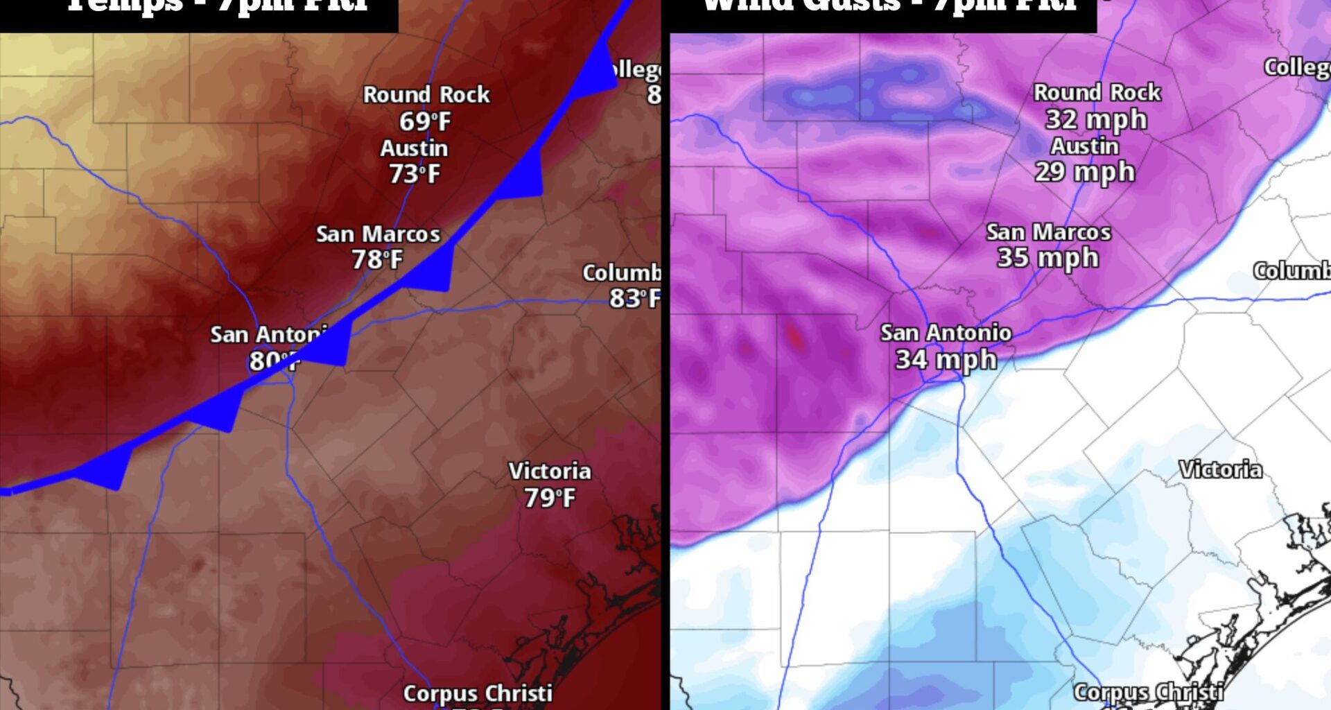 When will Friday’s cold front hit South Texas? Here’s a timeline.