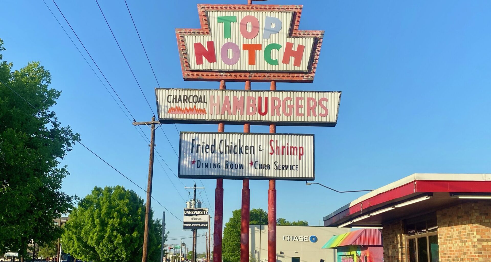 Signage for Top Notch Hamburgers in Austin.