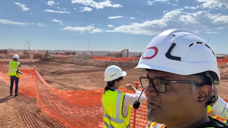 Mahesh Thiagarajan, executive vice president of Oracle Cloud Infrastructure, shows...