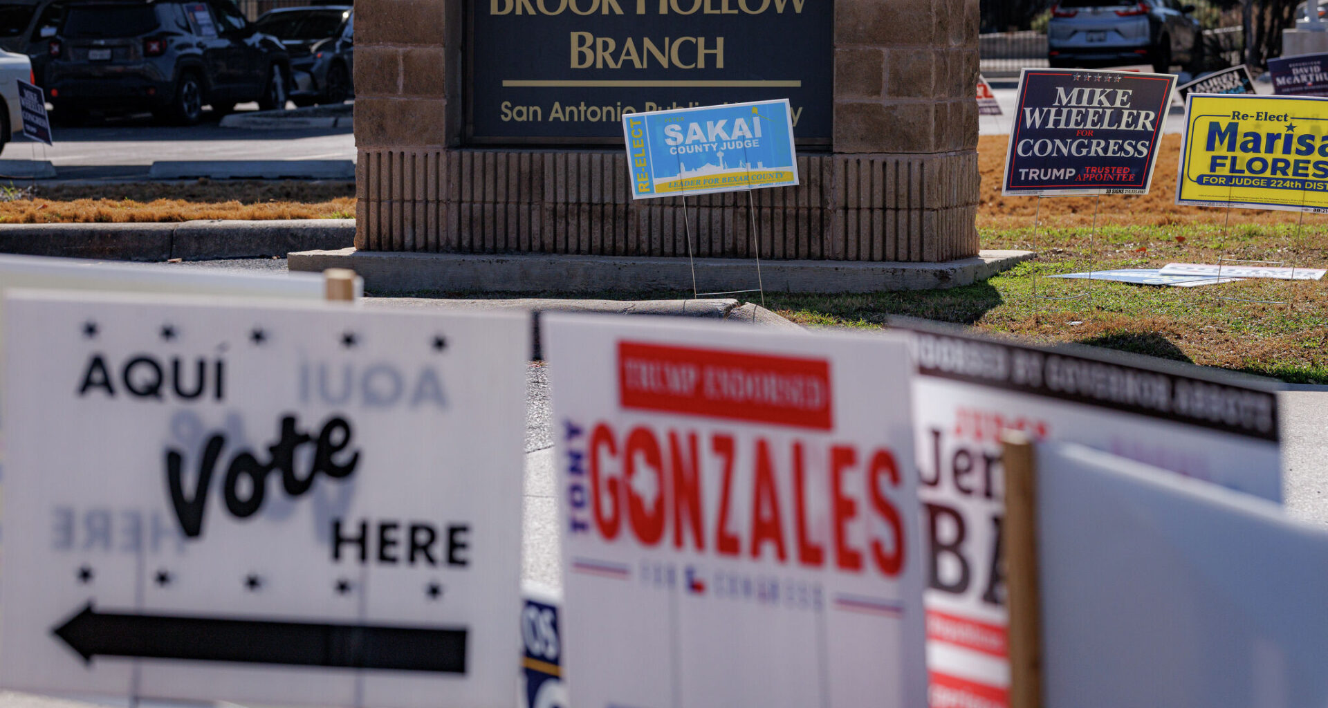 Political signs litter San Antonio after election season