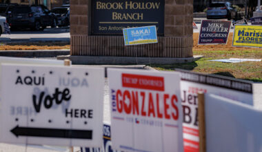 Political signs litter San Antonio after election season
