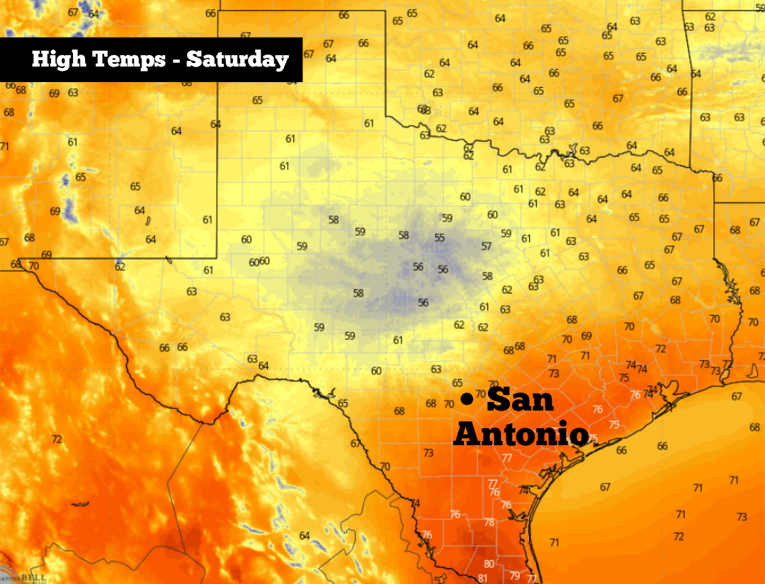 South Texas temps drop 20 degrees Saturday. What's coming next?
