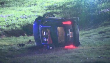 Dallas Fire-Rescue extricates three people pinned in SUV rollover on South Walton Walker Blvd.