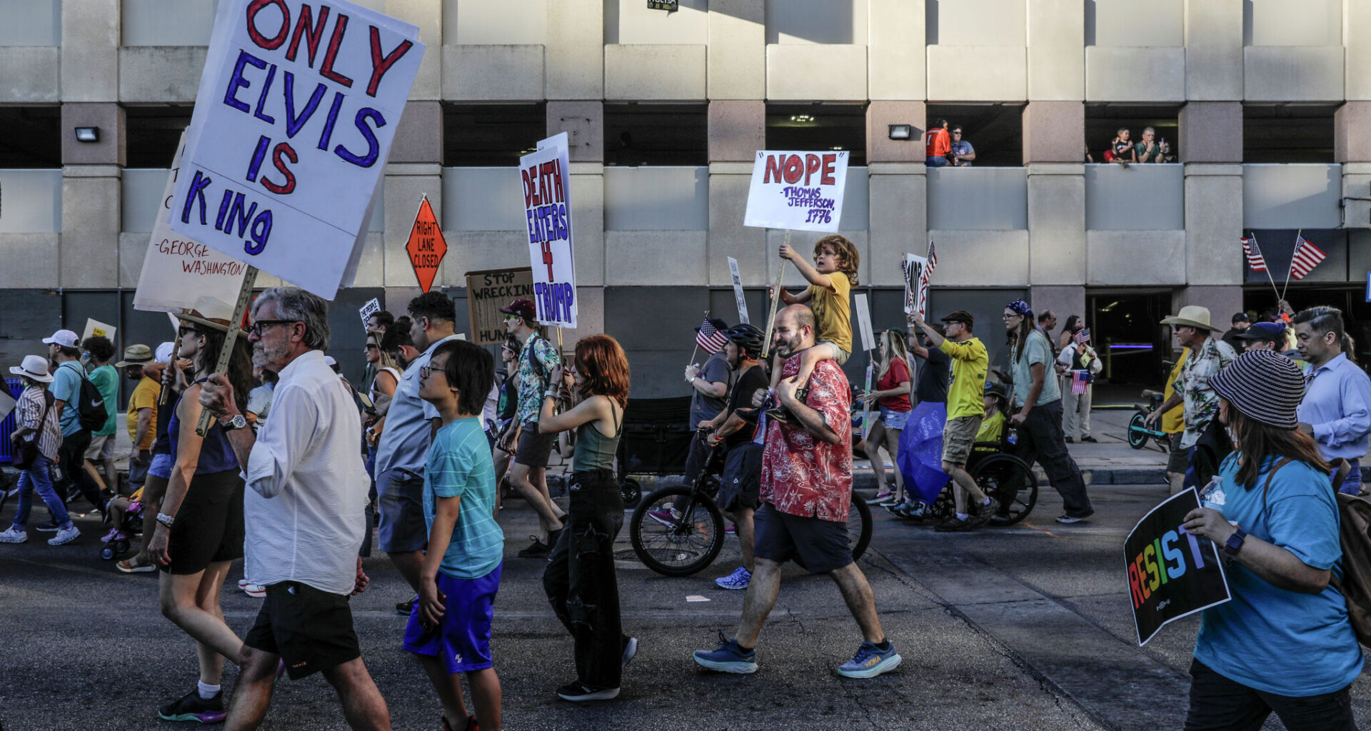 Demonstrators gather in downtown San Antonio