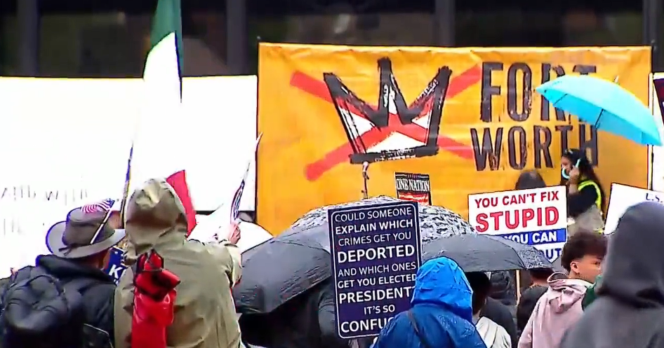 "No Kings" protests draw crowds across North Texas