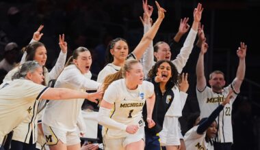Olivia Olson and Syla Swords lead Michigan over Louisville 71-52 in Sweet 16 of March Madness