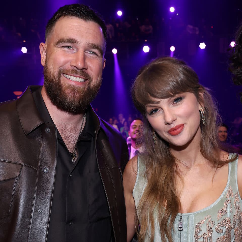 Travis Kelce and Taylor SwiftCredit: Kevin Mazur/Getty