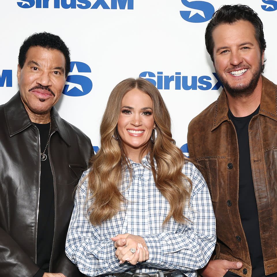 Lionel Richie, Carrie Underwood and Luke BryanCredit: Cindy Ord/Getty