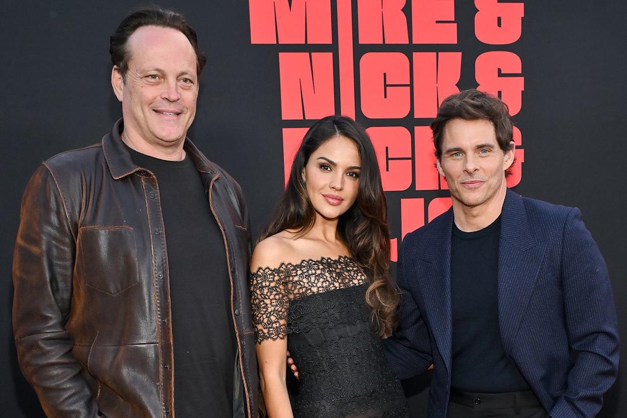 Vince Vaughn, Eiza González and James MarsdenCredit: Michael Buckner/Variety via Getty