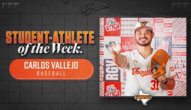 UTRGV Student-Athlete of the Week: Carlos Vallejo