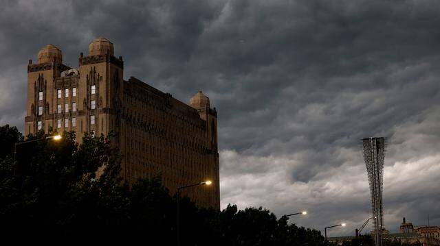 Storm clouds roll into downtown Fort Worth on Tuesday, May 28, 2024.