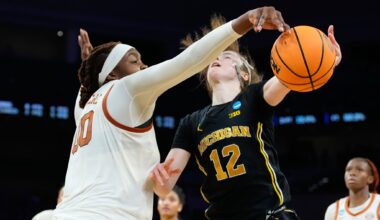 Misfiring Michigan wilts under Texas defense's pressure in 77-41 Elite Eight loss