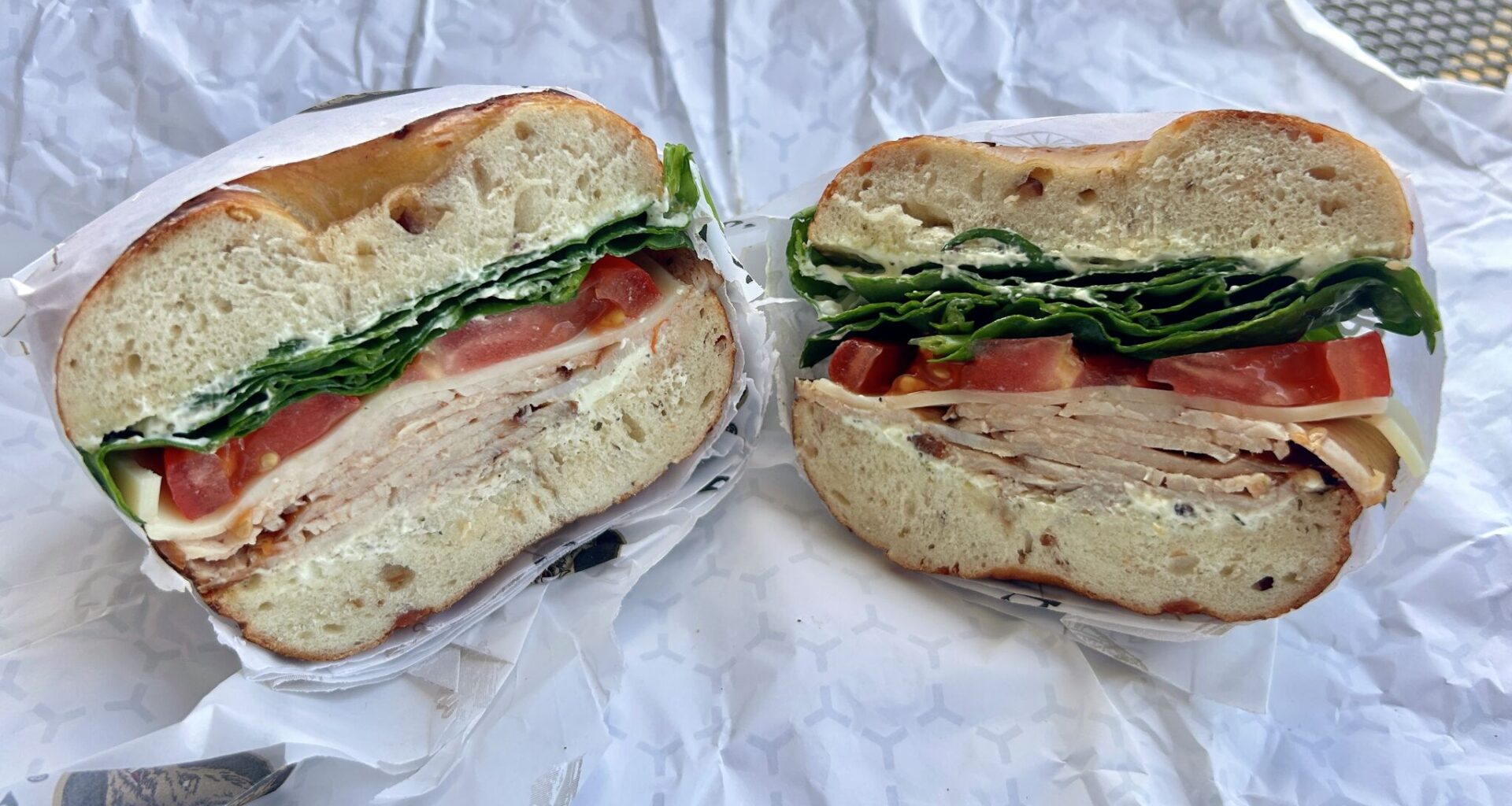 The Tuscan Turkey bagel sandwich from BOSS Bagels.