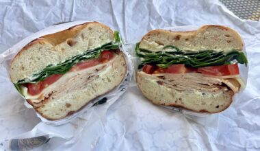 The Tuscan Turkey bagel sandwich from BOSS Bagels.