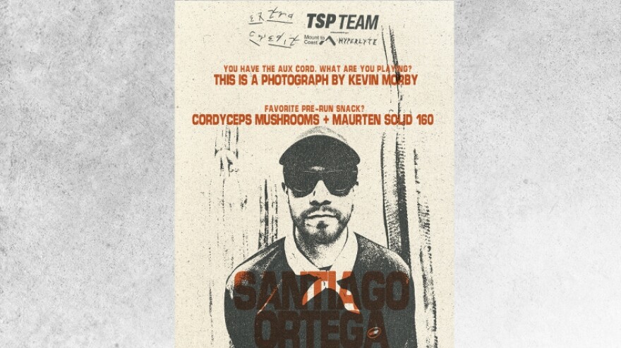 Profile card for runner and Extra Credit team captain Santiago Ortega