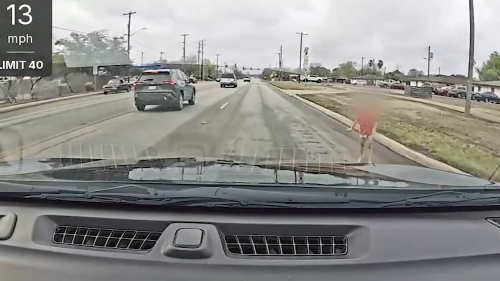 Dashcam video shows zTrips driver Michelle Gallegos rescue child found wandering along busy San Antonio road