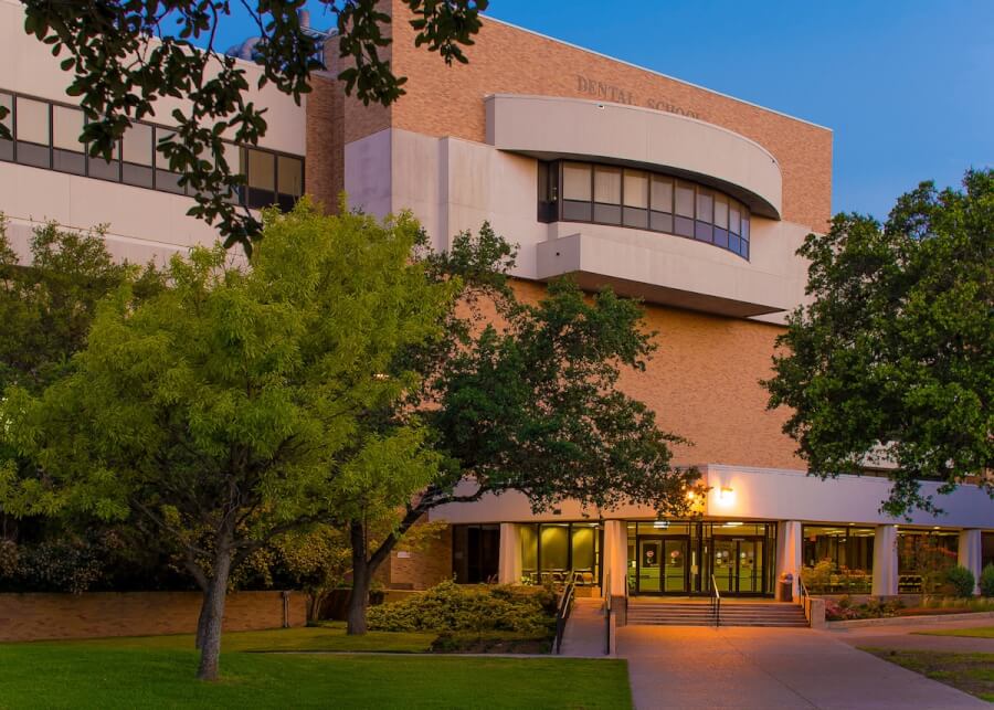 The School of Dentistry building on the university's Long Campus.