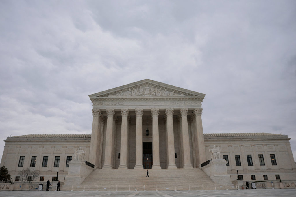 The U.S. Supreme Court as justices are expected to issue orders in pending appeals in Washington, D.C.