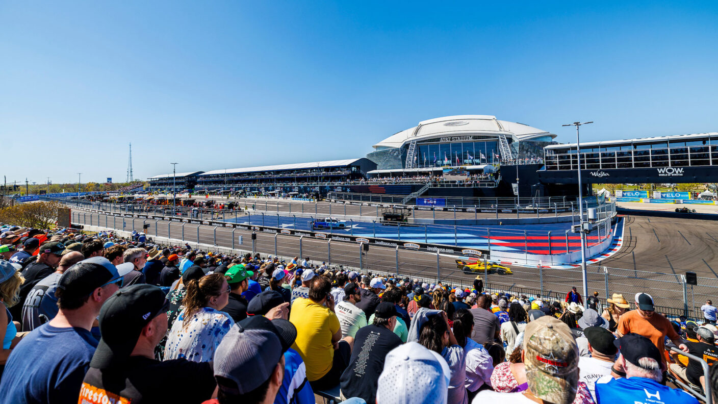 View of the Arlington IndyCar Grand Prix from the stands
