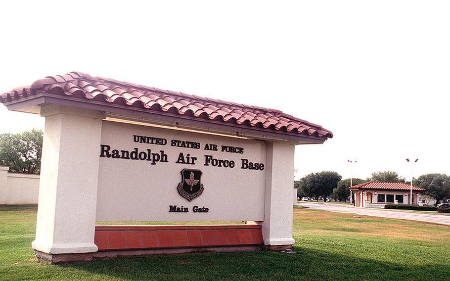 A sign for Randolph Air Force Base.