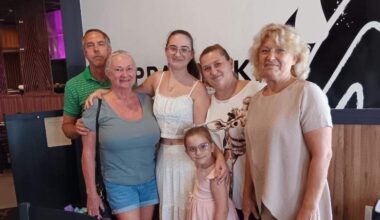 The Tenney family is the host family for Alina Lytvynenko and her family.