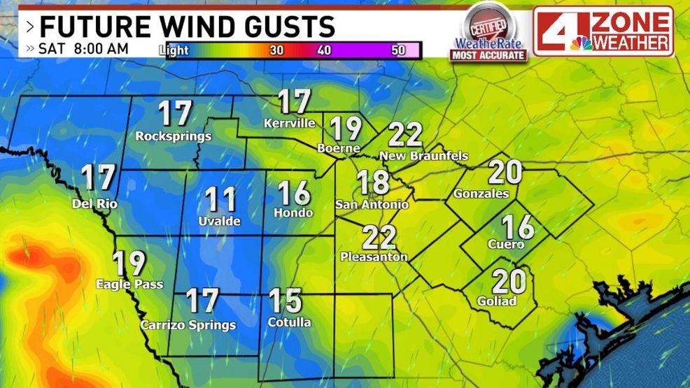 Future wind gusts Saturday morning
