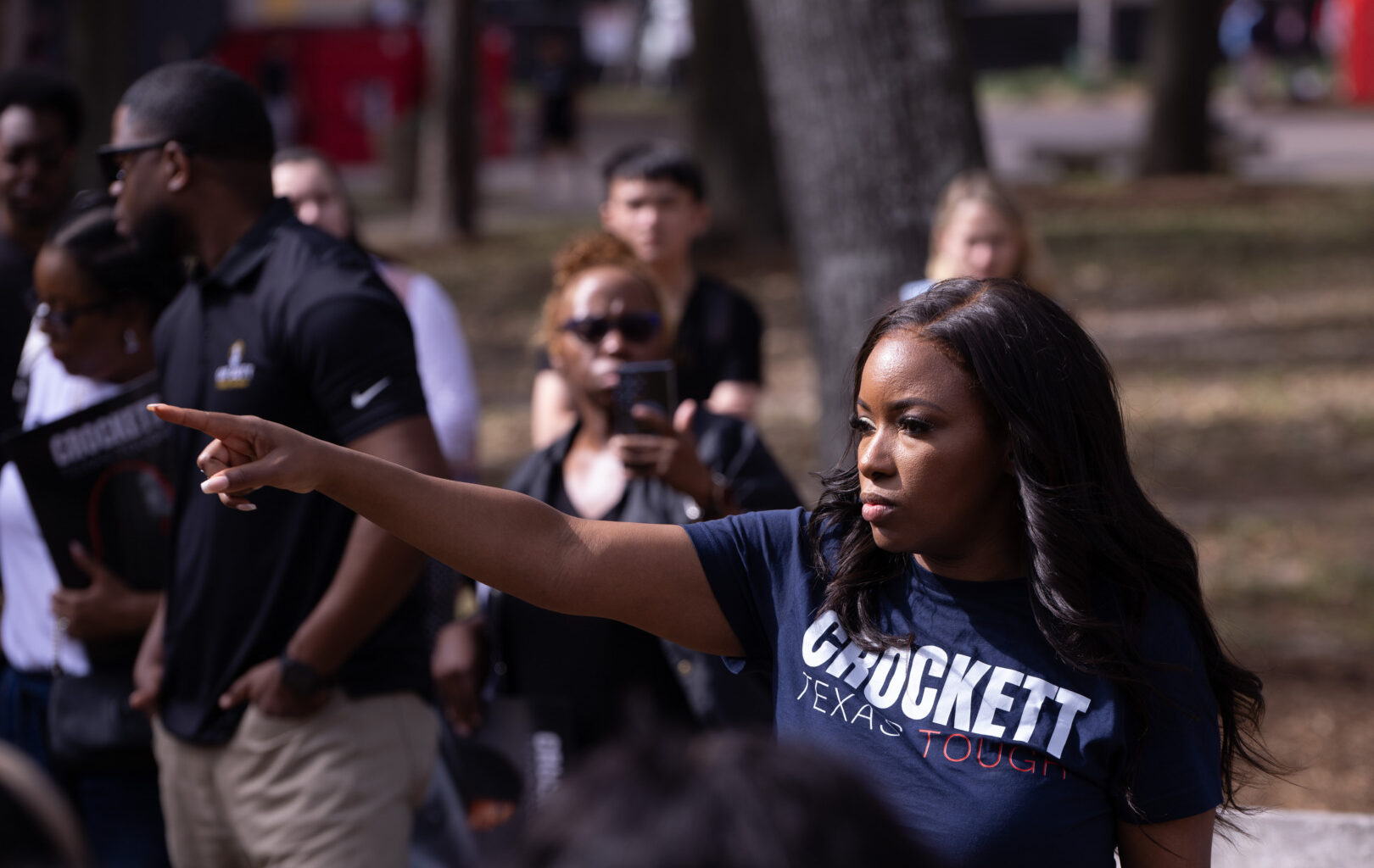 Jasmine Crockett visits UH for Texas Tough Tour