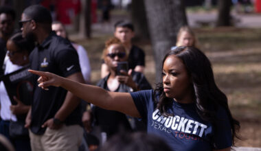 Jasmine Crockett visits UH for Texas Tough Tour