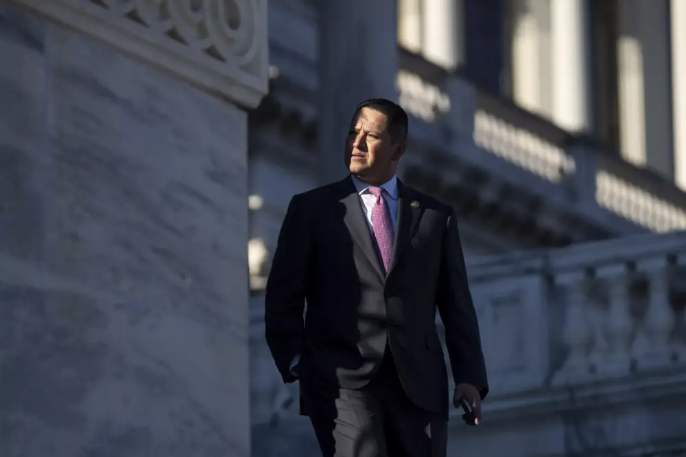 File Photo — Rep. Tony Gonzales, R-Texas, walks down the House steps after a vote in the Capitol.