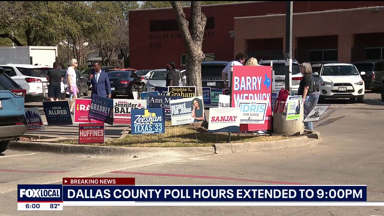 Dallas County judge extends voting hours for Democrats