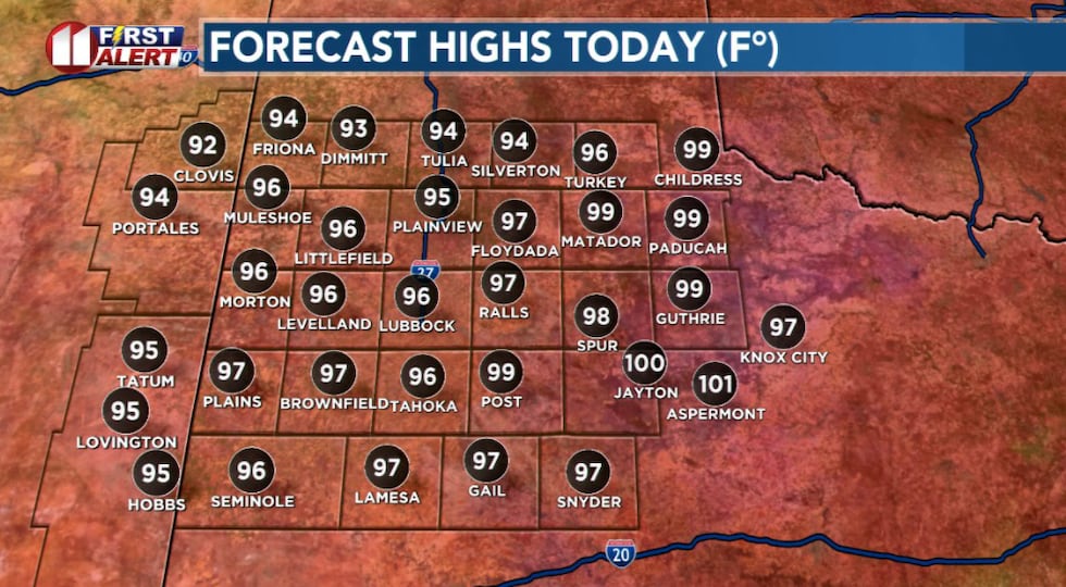 Highs today
