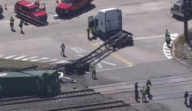 Amtrak train carrying more than 90 passengers collides with 18-wheeler in Texas