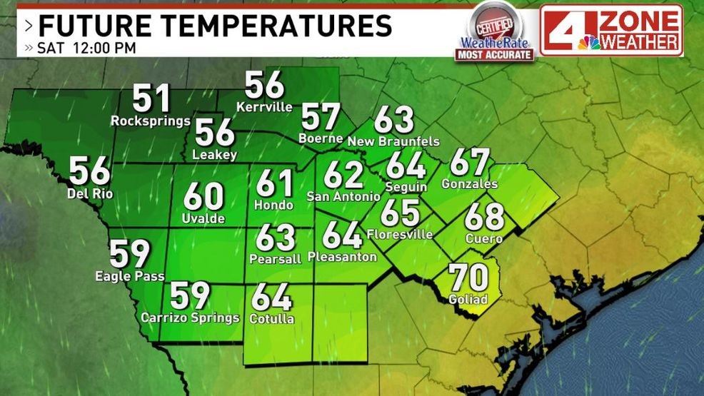 Future temperatures midday Saturday