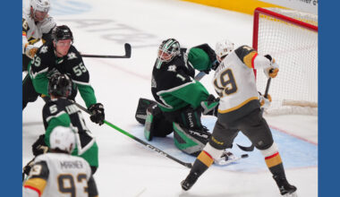 Smith's late goal lifts Vegas past Dallas 3-2 and denies Stars' bid to clinch a playoff berth
