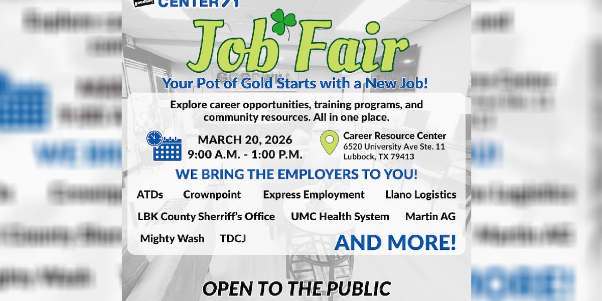 Goodwill job fair in Lubbock to connect job seekers with 17 employers
