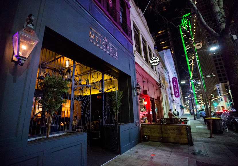 Painted a classic navy, The Mitchell was easy to spot on downtown Dallas' Main Street.