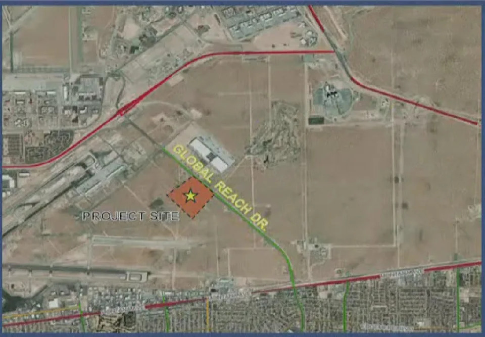 The new El Paso Public Safety Complex, including police and firefighter training academies, will be built on Global Reach Drive on airport land between Montana Avenue and George Perry Boulevard. It is scheduled to be completed in 2029.