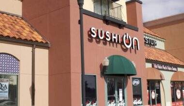 Sushi On opened in January, taking over the building formerly occupied by Akaya Sushi, Izakaya & Ramen. (Isabella Zeff/Community Impact)