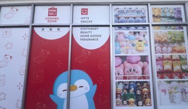 Miniso banners at the Rice Village location, which opened on February 28.  (Community Impact staff)