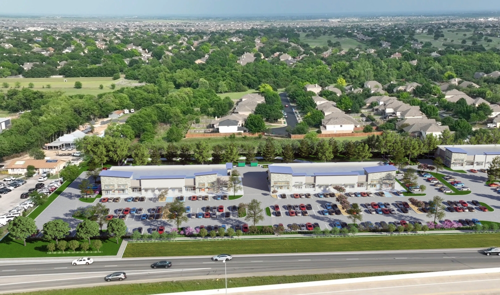 ARS Crossings is a planned 72,000-square-foot retail and office center along FM 685 in Pflugerville, designed to bring restaurants, shops and services closer to nearby neighborhoods. (Courtesy ARS Developers)