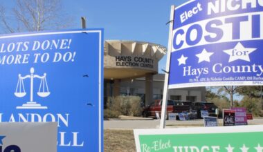 Salazar takes early lead in Democratic primary race for criminal district attorney as polls report unofficial numbers across Hays County. (Michael Milliorn/Community Impact)