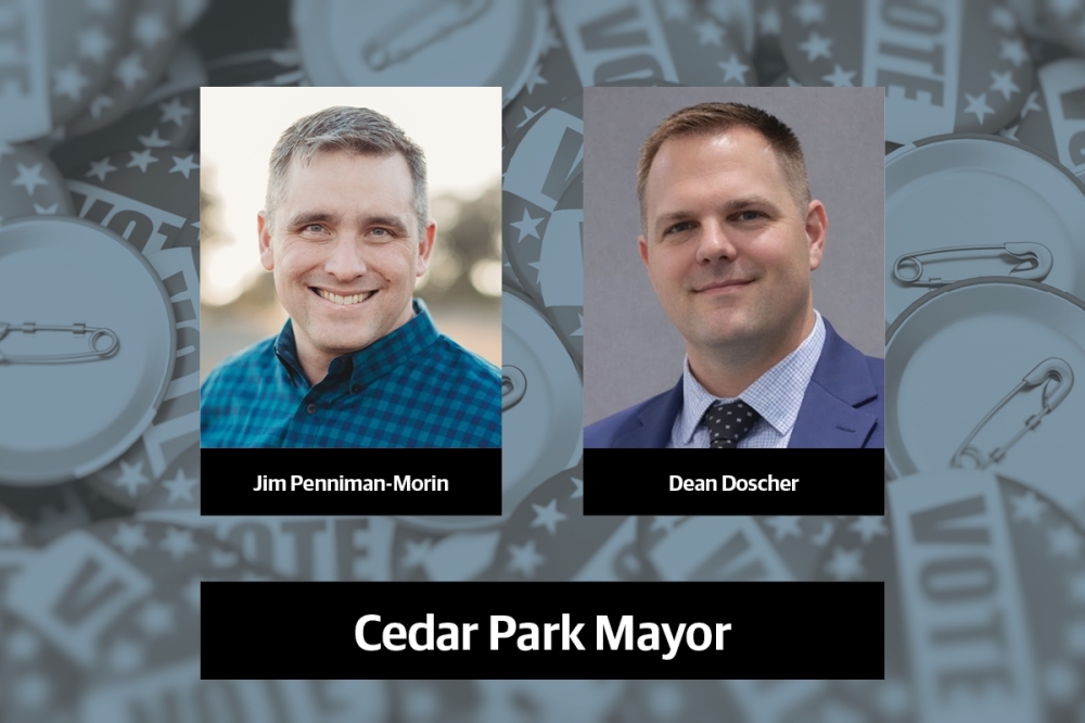 There are two candidates in the race for Cedar Park mayor during the local elections this May. (Courtesy Jim Penniman-Morin, Dean Doscher/Community Impact)