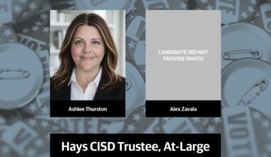 Ashlee Thurston and Alex Zavala are the Hays CISD trustee, At-Large candidates. (Photos submitted by respective candidates/Community Impact)