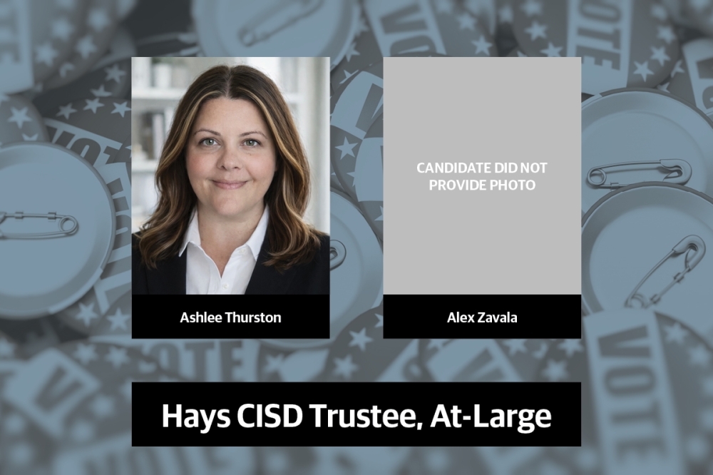 Ashlee Thurston and Alex Zavala are the Hays CISD trustee, At-Large candidates. (Photos submitted by respective candidates/Community Impact)