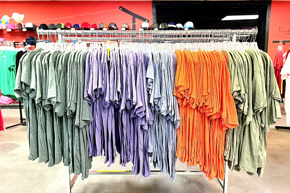 The craft supply store specializes in direct-to-film transfers, ultraviolet direct-to-film decals, sublimation transfers, heat transfer vinyl, adhesive vinyl and blank apparel. (Courtesy VCS' DIY Shirts & More)