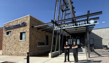 From left, Drs. Shawn Allen and Daniel J. Leeman celebrate the opening of the Georgetown clinic. (Courtesy Dr. Daniel J. Leeman)
