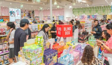 People shopping at a Miniso store