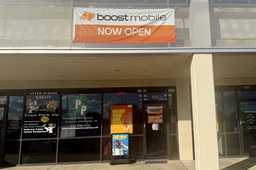Boost Mobile opened a new location in Pflugerville in early February, offering prepaid wireless plans, smartphones and device activation services for customers seeking low-cost mobile options. (Manuel Holguin Jr./Community Impact)