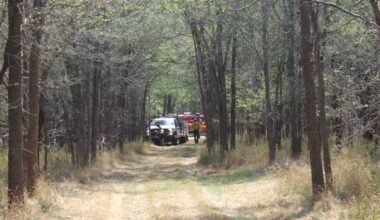 A photo of Southeast Metropolitan Park with a fire truck in the background