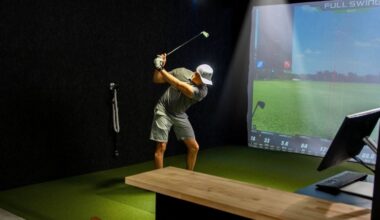 The indoor golf studio offers course-like golf simulations. (Courtesy The Back Nine Golf)